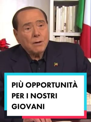 A post by @silvio.berlusconi on TikTok caption: Nel 2023 più opportunità per i nostri giovani.  #berlusconi #silvioberlusconi #forzaitalia #giovani  