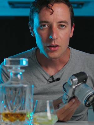 A post by @layersfree on TikTok caption: Lighting liquids and glass. Full video at YouTube.com/lukeayers #photoshoot #photography #productphotography #glass #liquor #liquid #lighting #product #howto #DIY #camera