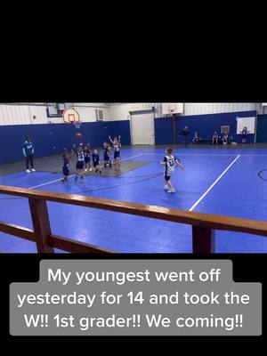 A post by @chris_cunigan on TikTok caption: 1st grade. 2nd season to play! Still got work to do!! #screammovie #fyp #foryou #basketball #son #proud 