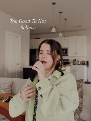 A post by @itsalyssashouse on TikTok caption: You’re too good to not believe ❤️ #worship #cover #worshipmusic #brandonlake #codycarnes 