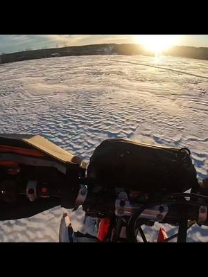 A post by @santa_bananas on TikTok caption: #snowbike #ktm450 #timbersled #snow #winter #beautyfulday #canada #quebec #fxr #509 #snowbikeqc #rpmrivesud #gopro #sun #sunset #ktm450sxf #fyp #fox #seasonstarted 