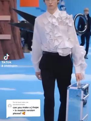 A post by @lieblingkim on TikTok caption: Trả lời @stardancerhoba love hobi in lv's looks 😻 cant waittt 😽 #jhope #bts #hobi #hoseok #junghoseok #btsarmy #btsxarmy #bts_official_bighit #방탄소년단 #제이홉 #fashion #louisvuitton #fyp #foryоu #viral 