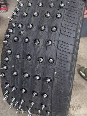 A post by @jxbperformance on TikTok caption: Tackle ice racing with confidence using our studded tires, featuring strategically placed metal studs for improved grip on ice #iceracing #studdedtires 