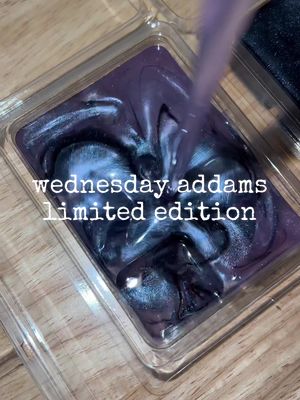 A post by @imaginarycandles on TikTok caption: only a few left once they are gone they are gone! 🪄🖤#wednesdayaddams #wednesdayedit #wednesdaynetflix #waxmelts #jennaortega 