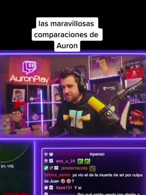 A post by @momentazos.twitch on TikTok caption: la fiesta de los escupitajos!! jajajjaaa!!!! #auronplay #auron #hazmeviraltiktok #hazmeviral #momentazostwitch #momentazos #twitch #streamerclip #streamer #foryoupage #foryou #parati 