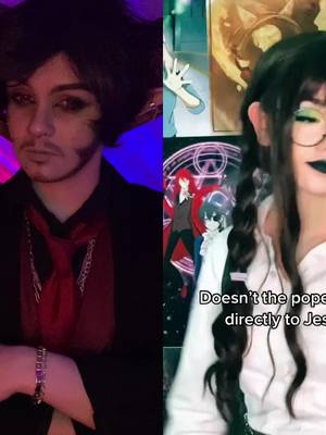 A post by @a_punk_rat on TikTok caption: #duet with @0ffbranduraraka #slimecicle speaking Italian > speaking to god #schlattcosplay #jschlattcosplay #mcytcosplay #foryoupage #schlatt #jschlatt #foryou #mcyt #dsmp #dsmpcosplay 