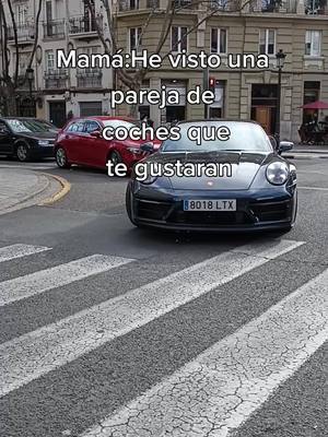 A post by @carspotting.vlc on TikTok caption: W mom? #mercedesamggts #porsche930  #parati #viral #foryou 