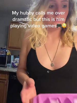 A post by @destnicolee13 on TikTok caption: I cant be the only one??😂😂 #dramatic #videogames #husband #fyp