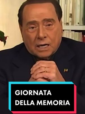 A post by @silvio.berlusconi on TikTok caption: La Shoah non è stata soltanto una grande tragedia ma un delitto che non può essere assimilato a nessun altro.  Non basta ricordare se non si difende lo stato d’Israele.  #shoah #27gennaio #israele #silvioberlusconi