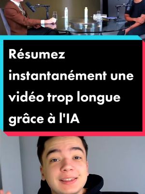 A post by @leo_desp_ancien on TikTok caption: Une vidéo vous intéresse mais est trop longue pour la regarder en entier ? Laissez l'IA vous aider ! #fyp #tech #intelligenceartificielle #ia #astuce #chatgpt #youtube #video 