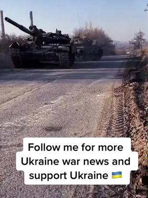 A post by @ukrainevictory01 on TikTok caption: Captured Russian 🇷🇺 T-72B3 is pulling another captured T-72B#fyp #ukraine 🇺🇦 #russia 🇷🇺 #war #military #ukrainewar #ukraninearmy #tank #support 