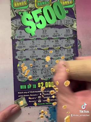 A post by @crafty_brandy on TikTok caption: Big Ticket WINNER!!! I scratched to make a video, what a surprise!!!!    Anyway, join my discord! Getting a group together for a book buy in!!!!!                                              #500dollars #QuakerPregrain #ReadySetLift #LuckyDay #ASMR #thatsoundthough #Genshinlmpact34 •.#FastTwitchContestt#lotterytickett#scratchofff#M OLotteryy#lottery#scratcherss1h