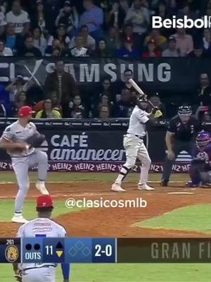 A post by @mlbclasicos on TikTok caption: Los leones del Caracas, campeones de a temporada 2022/2023 de Venezuela.#fyp  #beisbol 