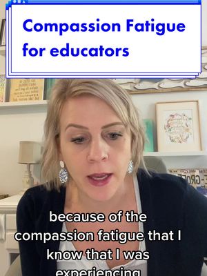 A post by @the_groffice on TikTok caption: Defining compassion fatigue for educators #educatorburnout #compassionfatigue #teachersoftiktok #principalsoftiktok #teacherquittalk #transitioningteachers #worklifebalance #mentalhealthmatters #breakingpoint #trauma#greenscreensticker 