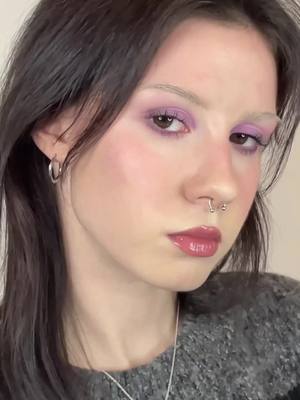 A post by @ttmaryana on TikTok caption: #purplemakeup #makeuptutorial #bleachedbrows 