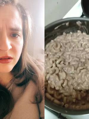 A post by @slickchick731 on TikTok caption: #duet with @Eli this ain’t no mac and cheese 😱😱😱😱😱! #fyp #foodreaction #reactions #grossfoods #disgustingfood #wtf 