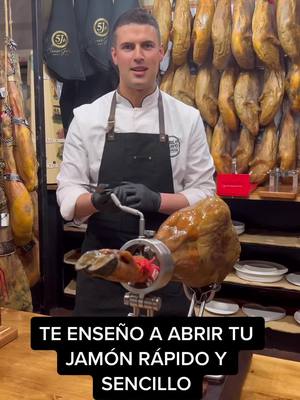 A post by @pablobravodeli on TikTok caption: EMPIEZA TU JAMON RAPIDO Y FACIL . #jamon #iberico #bellota #pablobravodelicatessen #jamoneria #corteacuchillo #gastronomia #patanegra #jamónibérico #jamonlovers #jamón #cortadordejamon