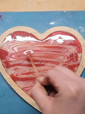 A post by @resin.wonders on TikTok caption: all you need is *self* love 😘 #resinart #epoxyart #heart #Love #sign #wallart #decor #lovesign #ValentinesDay #allyouneedislove #red #white #pink #epoxy #resin #epoxyresin #pretty #cute #satisfying #results #resultsattheend #finishedproduct #fyp #fy