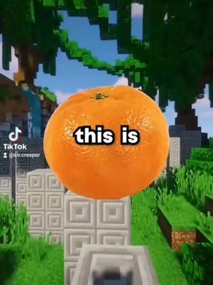 A post by @sir.creeper on TikTok caption: I saw an orange🍊👀! Send this to someone who needs to know this😍! #fyp #foryou #mcyt #memes #trending 