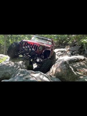 A post by @sliverjep56 on TikTok caption: #jeep #rockandahardplace @sethfike76 #@taytdum37 #rauchcreekoffroad #trending