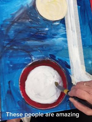 A post by @timsmithartist on TikTok caption: I’m covering art sessions with Artlink Hull at Sight Support in Hull #fyp #painting #blindartist amazing work appearing from these amazing people