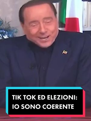 A post by @silvio.berlusconi on TikTok caption: Tik tok ed elezioni: io sono coerente!  #berlusconi #silvioberlusconi #forzaitalia #elezioniregionali 