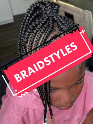 A post by @meliaslaybraidz on TikTok caption: Cute lil braids for the kiddies 🌸 #blackhairtok #kidshairstyle #cornrowsstyle #naturalhairdaily #braidsandbeads