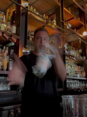 A post by @christian_delpech on TikTok caption: Water Flair! #water #bartender #fun #cool #bartending #style #flair #work #barman #skills 