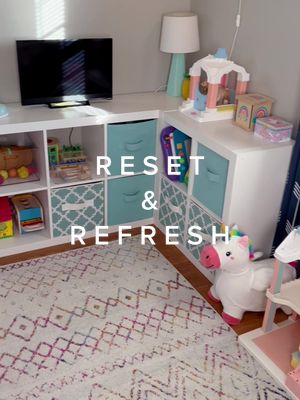 A post by @offbeat_momma on TikTok caption: Cleaning with kids around is like trying to brush your teeth while eating oreos. So when the kiddos are away, mom comes out to…clean! 😆🤣  Reset my 2-year-old’s room with me! 💜 #DanceWithTurboTax #momlife #CleanTok #cleanwithme #resetandrefresh #roomreset #tidy #organizedhome #organized #kidsroom #fyp #foryoupage #tidytok #cleaningasmr #asmr 