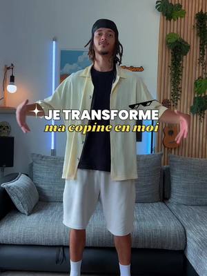 A post by @gadiambfamily on TikTok caption: Je transforme ma copine en moi😂 la prochaine avec papy Gadiamb ?  #couplechallenge #lookchallenge #streetlookfashion 