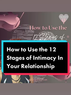 A post by @ladystiletto on TikTok caption: How to Use the 12 Stages of Intimacy in your relationship. Going live today at 1 to discuss the 12 stages of intimacy and how they can improve your relationship.  Join the discussion on FB. (Iink in the bio) #foryou #intimacy #intimacytiktok #intimacycoach #12stages #relationshiptips #solutionsexpert #problemsolving #livestreaming