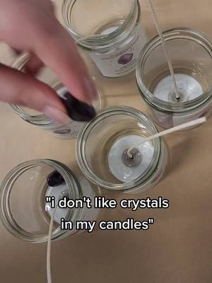 A post by @moonlightjewelsco on TikTok caption: who wouldn't want crystal inside their candle? 🕯🔮 #candlebusiness #smallbusinesstiktok #candlelover #candletok #crystalcandle #crystalcandles #crystalconfetti #smallbusinesscheck #vancouverbusiness #smallbusinessowner