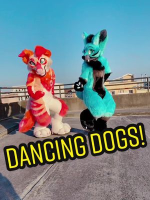 A post by @the_grinsome on TikTok caption: Me and my bestie walking into a convention like #furry #fursuit #furryfandom #furriesoftiktok #furrytiktok #tiktokfurry 