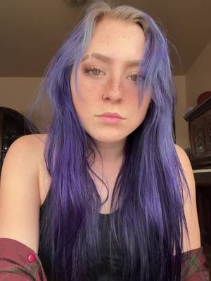 A post by @a.leah.marie on TikTok caption: The dog wanted to be included #arcticfoxhaircolor#haircolorchange#fyp#frecklesgirl 