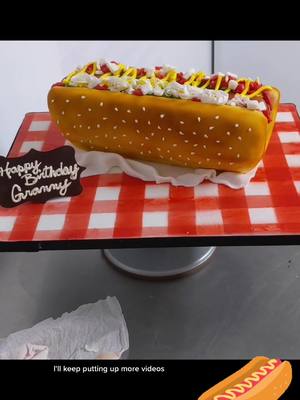 A post by @staceycakesca on TikTok caption: Hot Dog Cake #hotdog #hotdogcake #cakedecorating 