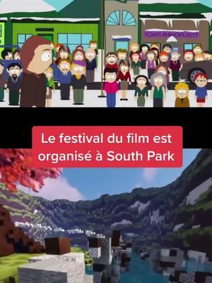 A post by @fyp.redif on TikTok caption: Le 1er festival du film a South Park est organisé #southpark #southparkfr #cartman #festival #Minecraft #southpark🔥 #école #film #blague 