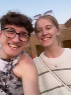 A post by @joshandbrandi on TikTok caption: just wanted a video with the sunset….. adulting is scary 🥹 #joshandbrandi #couple #adulting #AXERatioChallenge 