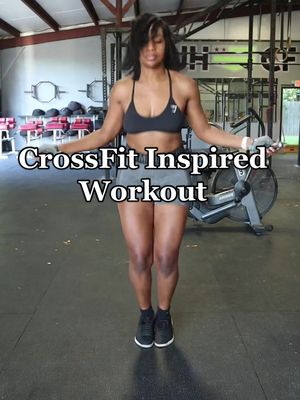 A post by @malikarenay on TikTok caption: CrossFit inspired workout 🔥  #crossfit #crossfitgames #FitTok #GymTok #workout #fitness #gymmotivation #gymvlog #fullbodyworkout #fitnessmotivation