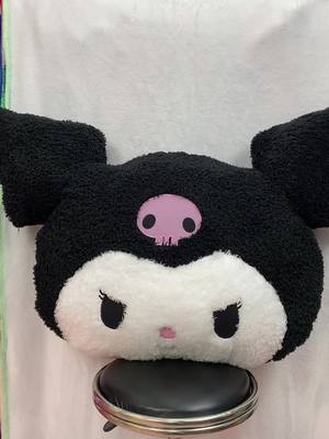 A post by @oysoysgo on TikTok caption: Kuromi? Pillow?Kuromi pillow #fyp #british #tiktokmademebuyit #plushtoys #stuffed #kuromi #sanriogirl 