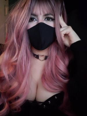 A post by @khamiikaze on TikTok caption: trying to loop again... this may be it  #loop #pinkhair #corset #egirl 