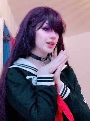 A post by @lei_cos on TikTok caption: Tempted to use this wig for a raiden cosplay 😳 hmm #tokofuwakacosplay #danganronpa