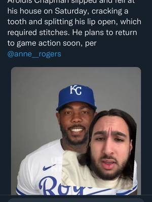 A post by @pitchcatchpod on TikTok caption: #greenscreen what’s he hiding? 🫣 #fyp #baseball #MLB #royals 