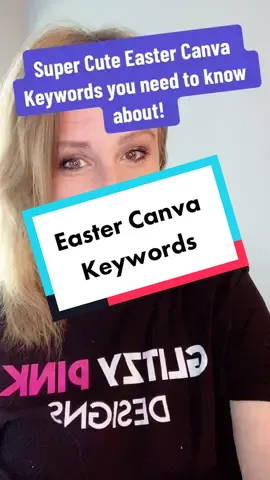 A post by @glitzypinkdesigns on TikTok caption: Totally obessed with thise cute Easter Canva elements!  #canva #canvatemplates #easterdesign #canvatips #glitzypinkdesigns 