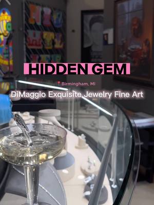 A post by @shayinthecityy on TikTok caption: 📍 DiMaggio Exquisite Jewelry & Fine Art - will definitely be going back! Such a great atmosphere and even better pieces!  #dimaggioexquisitejewelry #fineart #michiganartgallery #birminghammichigan #hiddengems 