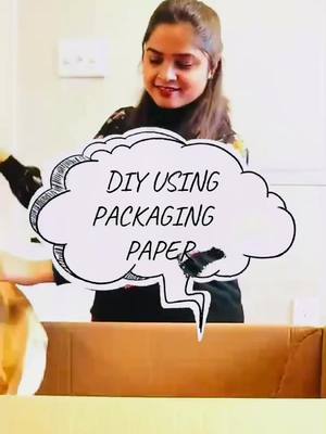 A post by @chandnisdiydecor on TikTok caption: Amazing Diy With Packaging paper. #chandnisdiydecor #DIY #tiktok #bestoutofwaste #