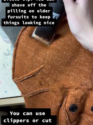 A post by @sheenitude on TikTok caption: I like doing this whenever older suits come into my workshop for upgrades/repairs, and cleaning up commissions before theh head home ^^ #furryfandom #furry #fursuit #fursuitmaker   