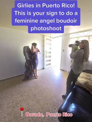 A post by @barbarasueboudoir on TikTok caption: She slayed it. #puertoricophotographer #boudoirshoot #boudoir #goddessphotoshoot #empowerment #confidence #angelwings