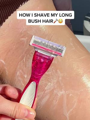 A post by @rainbow on TikTok caption: #shaveroutine #bikiniline #hairy #springbreak #ingrownhairs #shaving