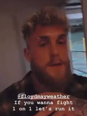 A post by @datpiff on TikTok caption: #jakepaul calls out #floydmayweather 