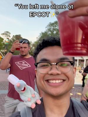 A post by @khaliluzivert on TikTok caption: And I’ll do it again🫡 #disneyworld #epcot #drinkaroundtheworld #florida #disney #drinks #disney #money #broke